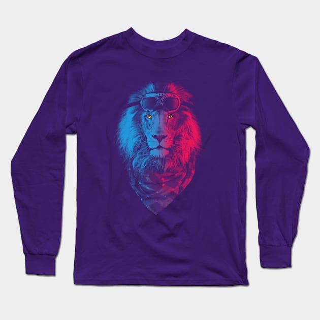 Lion Rider Long Sleeve T-Shirt by StevenToang